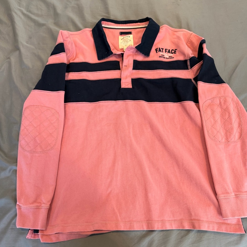 Fat Face Mens‎ Long Sleeve Polo Shirt XL Cotton